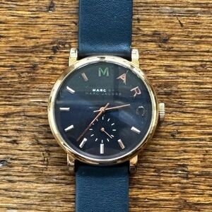 Marc by Marc Jacobs Baker MBM1329 Women's Blue Leather Analog Dial Watch JNA843